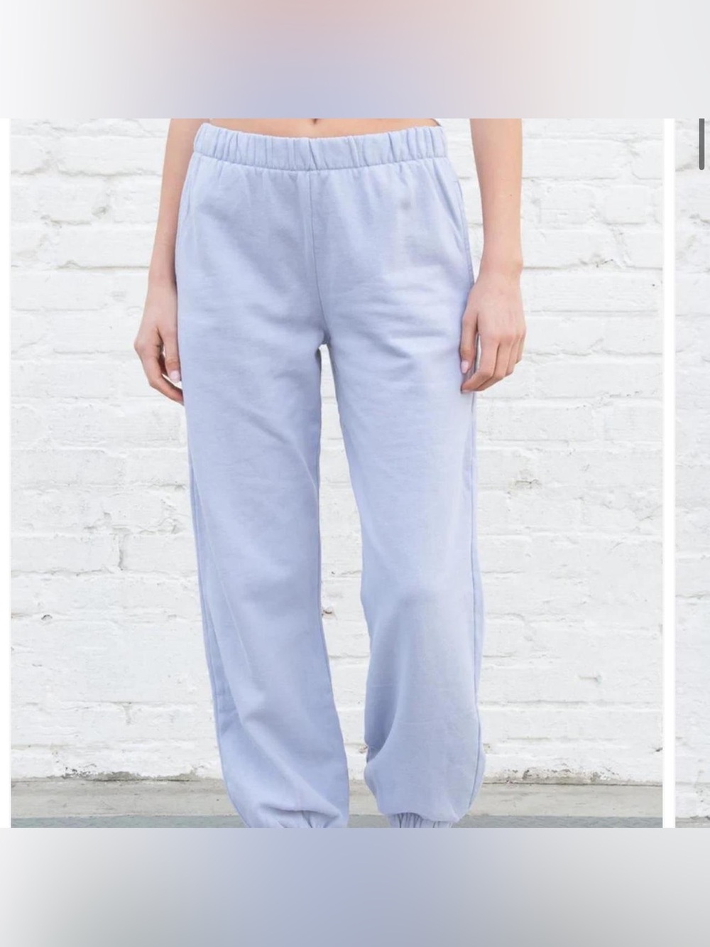 Brandy Melville light blue Elastic Waist Joggers